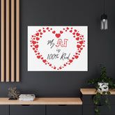 “AI Love 100% Real” Matte Canvas, Stretched, 1.25"