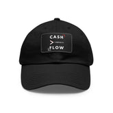 "Cash Flow" Dad Hat with Leather Patch (Rectangle)