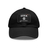 "Seek Alpha" Dad Hat with Leather Patch (Rectangle)