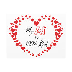 “AI Love 100% Real” Matte Canvas, Stretched, 1.25"
