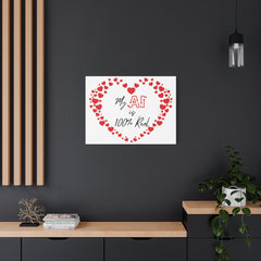 “AI Love 100% Real” Matte Canvas, Stretched, 1.25"