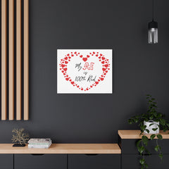 “AI Love 100% Real” Matte Canvas, Stretched, 1.25"