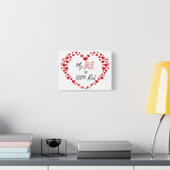 “AI Love 100% Real” Matte Canvas, Stretched, 1.25"