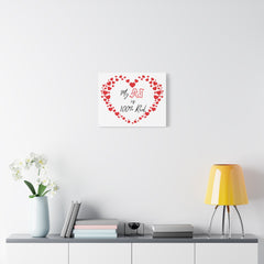 “AI Love 100% Real” Matte Canvas, Stretched, 1.25"