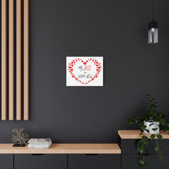 “AI Love 100% Real” Matte Canvas, Stretched, 1.25"